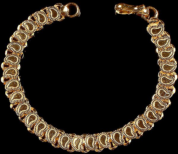 Gold Plated Bracelet with Mango Motif