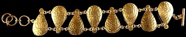 Sterling Gold Plated Dimple Bracelet