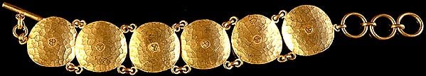 Sterling Gold Plated Disc Bracelet