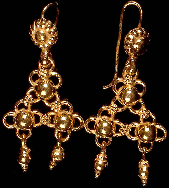 Sterling Gold Plated Earrings with Dangles