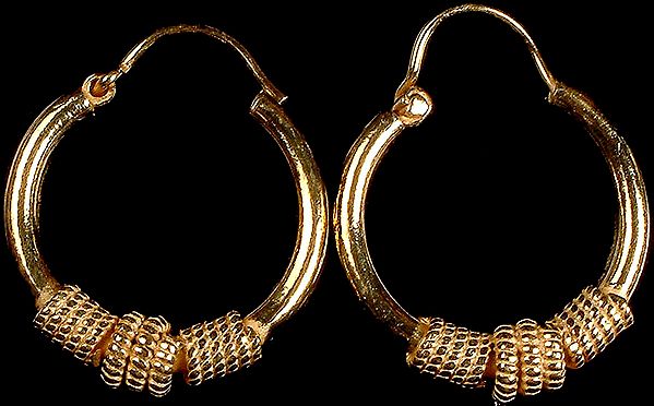 Sterling Gold Plated Hoops