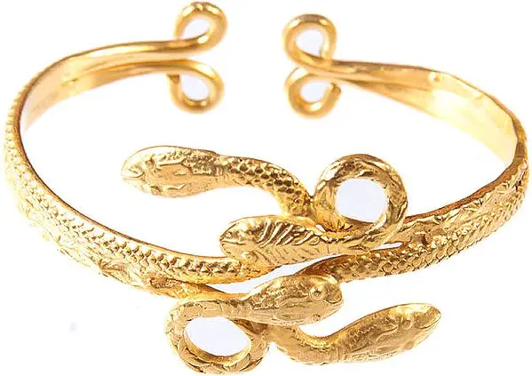 Sterling Gold Plated Serpent Bracelet