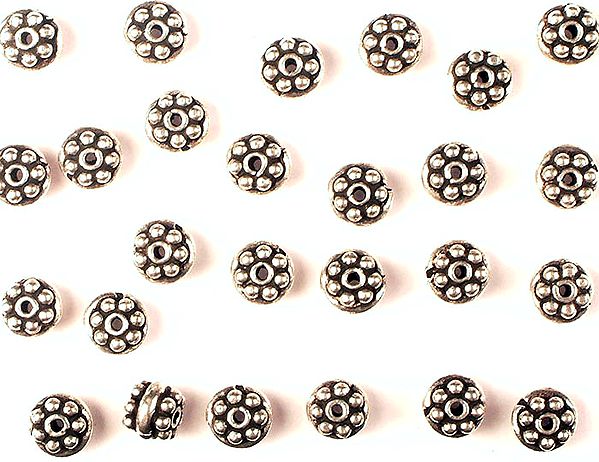 Sterling Grain Beads with Plain Rope (Price Per Four Pieces)