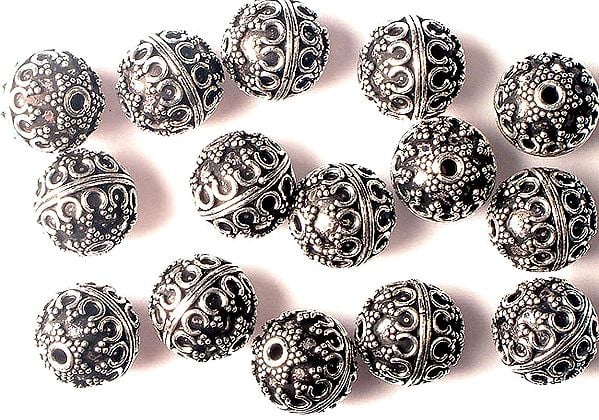 Sterling Granulated Beads<br>(Price Per Four Pieces)