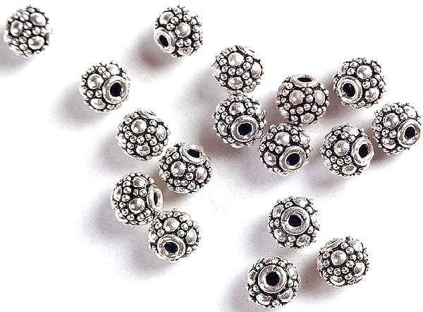 Sterling Granulated Fine Beads (Price Per Four Pieces)