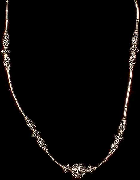 Sterling Granulated Necklace