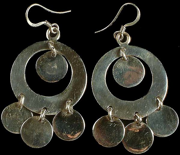Sterling Hoops with Dangles