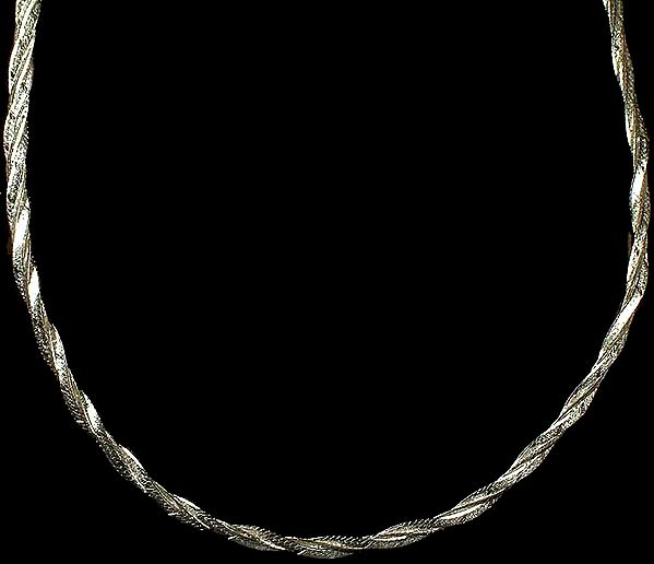 Sterling Knotted Omega Chain