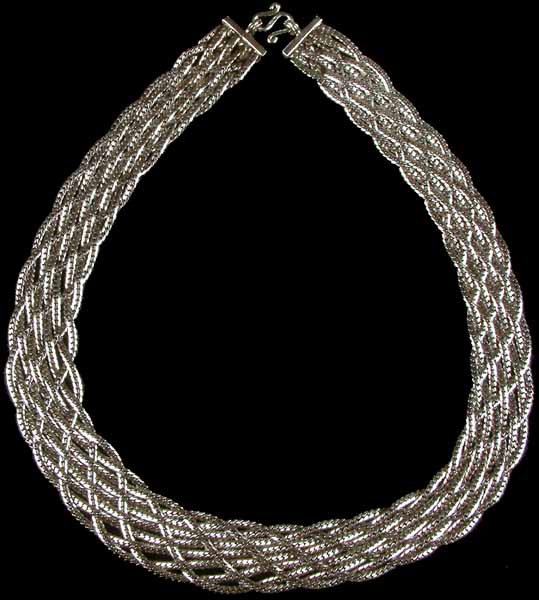 Sterling Knotted Rope Necklace