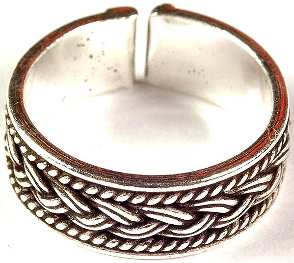 Sterling Knotted Rope Ring