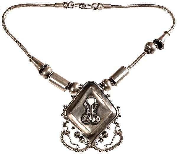Sterling Kundalini Antiquated Necklace