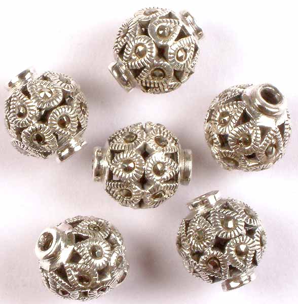 Sterling Marcasite Beads