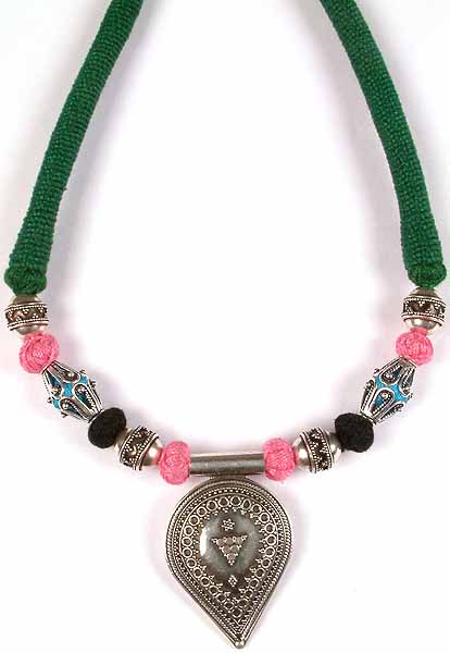 Sterling Necklace with Colorful Matching Cord