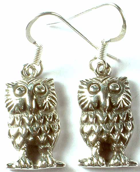 Sterling Owl Earrings
