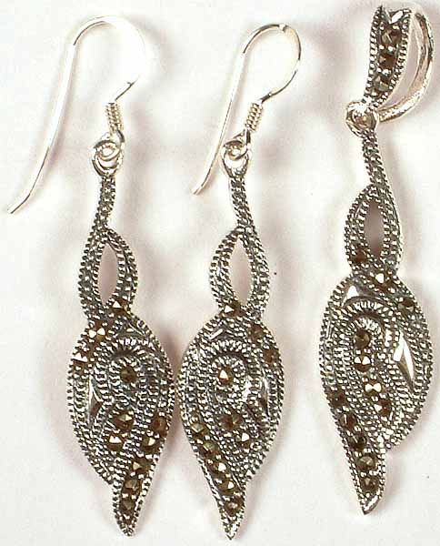 Sterling Pendant With Matching Earrings Set