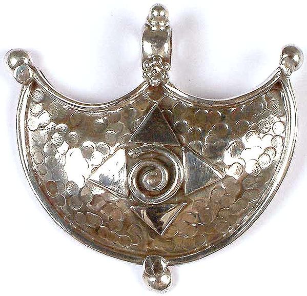 Sterling Pendant with Spiral and Dimples