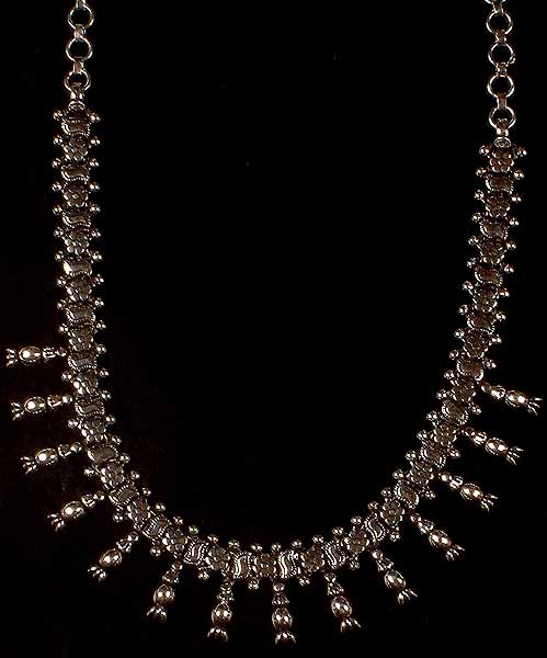 Sterling Ratangarhi Necklace with Spikes