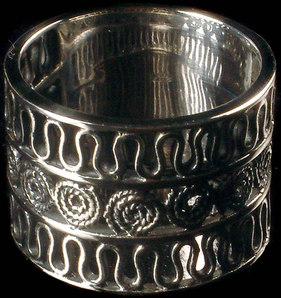 Sterling Ring with Filigree and Knotted Rope