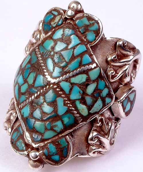 Sterling Ring with Turquoise Inlay
