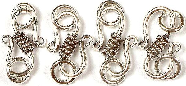 Sterling S Clasp with Knotted Rope & Jump Rings