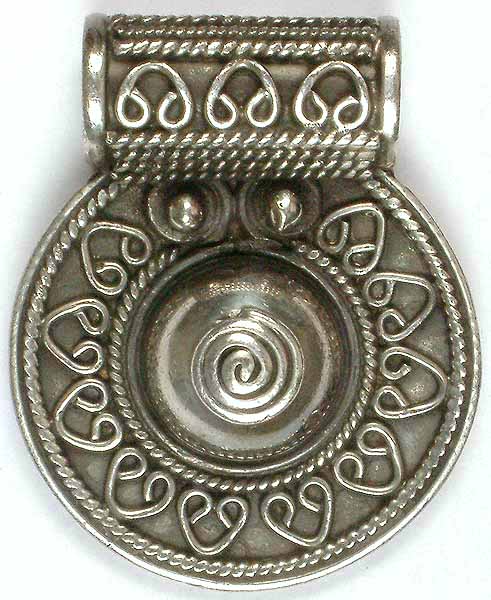 Sterling Shield with Central Spiral