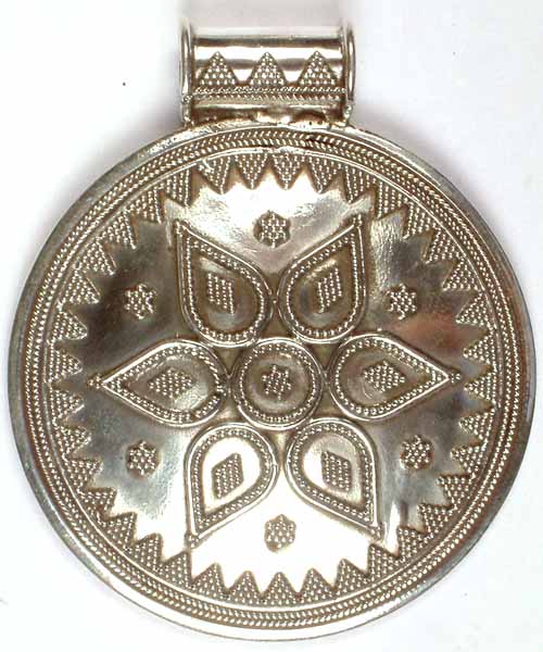 Sterling Shield with Granulation and Central Flower