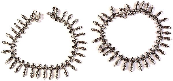 Sterling Spike Anklets (Price Per Pair)