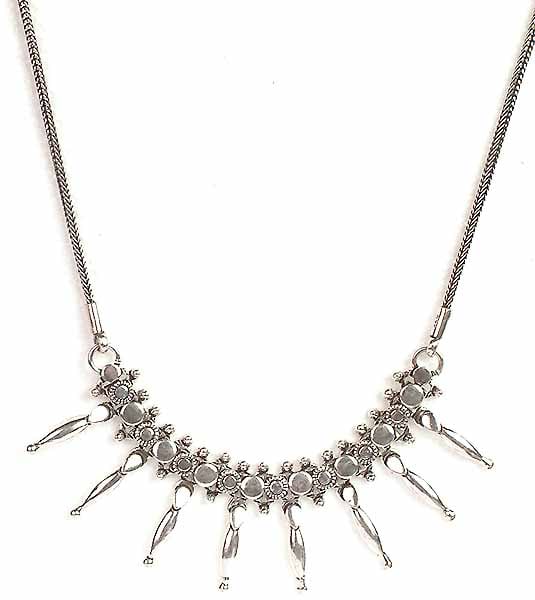 Sterling Spike Necklace from Rajasthan