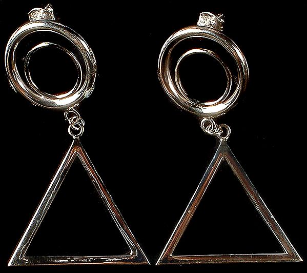 Sterling Triangular Earrings