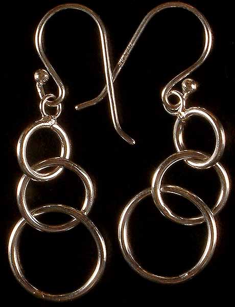 Sterling Triple Hoop Earrings