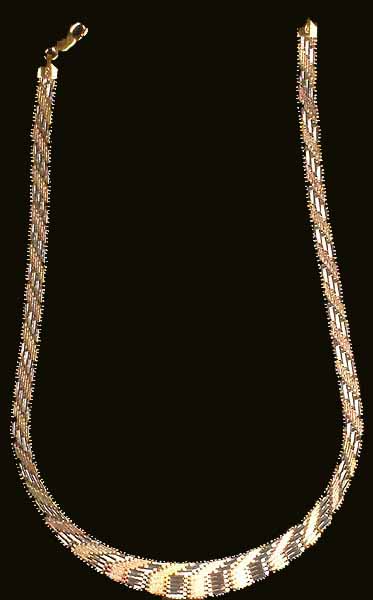 Sterling Triple Hued Necklace