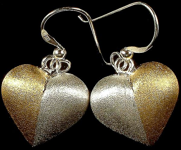 Sterling Twin Hued Valentine Earrings