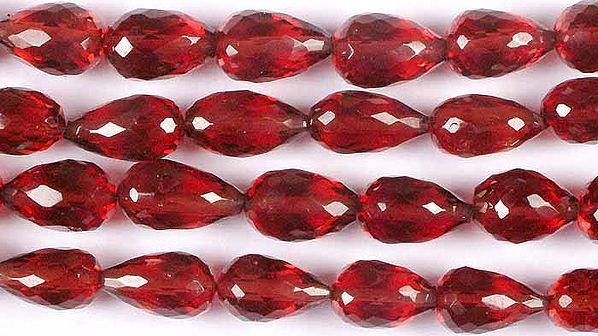 Straight Drilled Faceted Garnet Drops