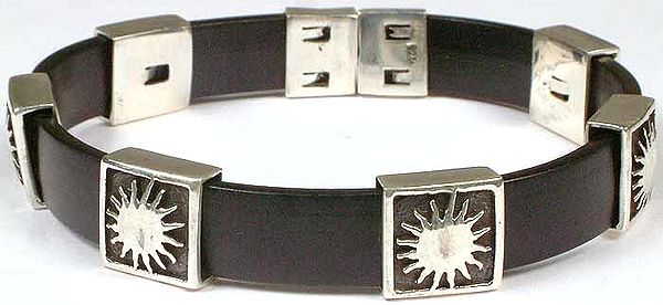 Sun Bracelet with Leather