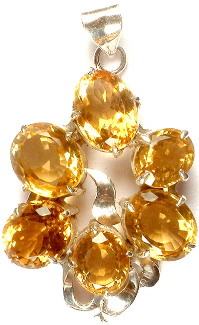 Superfine Cut Citrine Pendant