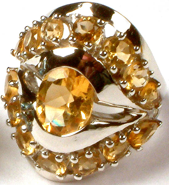 Superfine Cut Citrine Ring