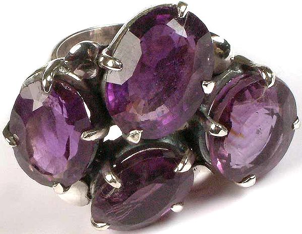 Superfine Faceted Amethyst Ring
