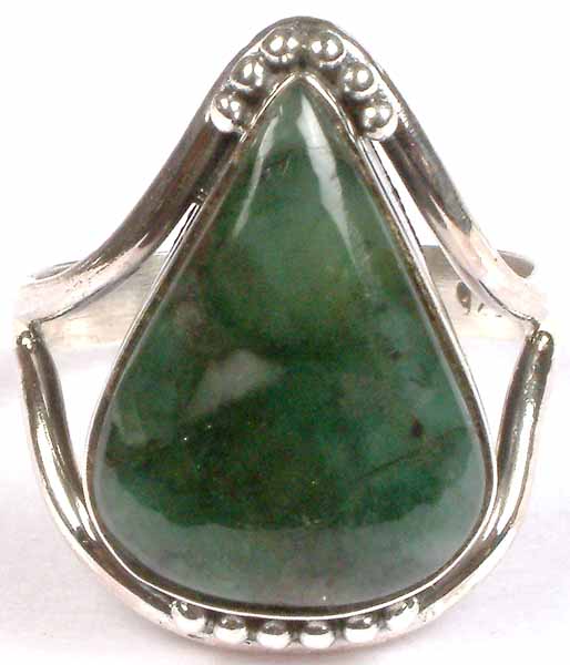 Tear Drop Emerald Ring