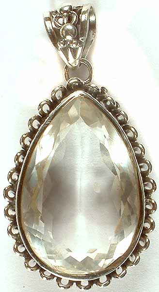 Tear Drop Faceted Crystal Pendant