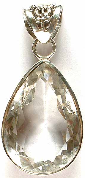 Tear Drop Faceted Crystal Pendant
