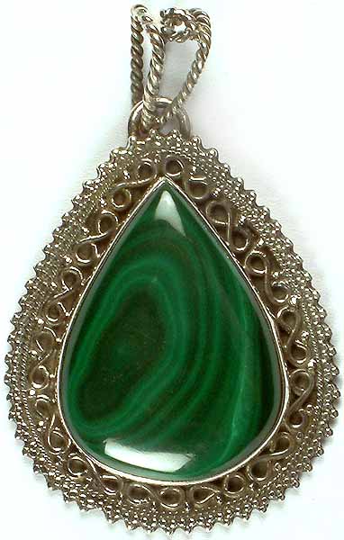 Tear Drop Malachite Pendant