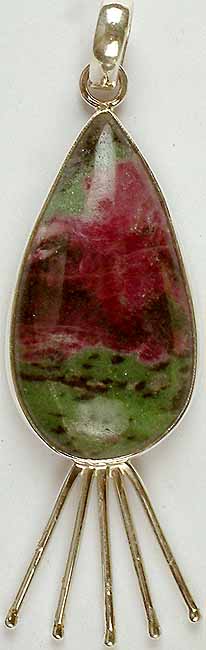 Tear Drop of Ruby Zoisite with Spikes