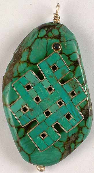 The Auspicious Endless Knot in Turquoise