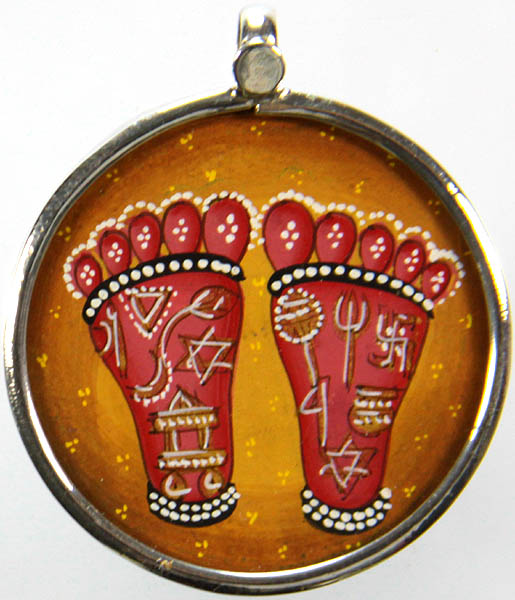 The Auspicious Lotus Feet of Lord (Vishnu) (Pendant)