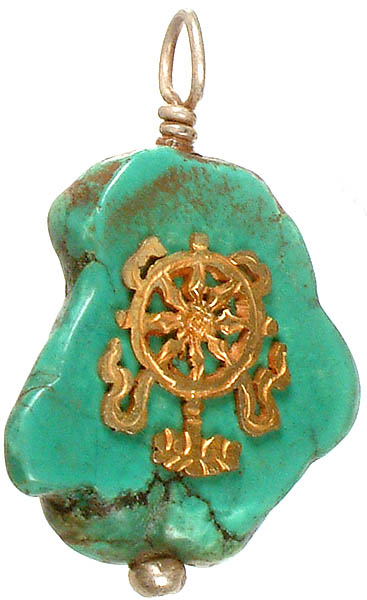 The Dharmachakra on Turquoise