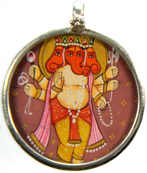 Three Headed Ganesha Pendant