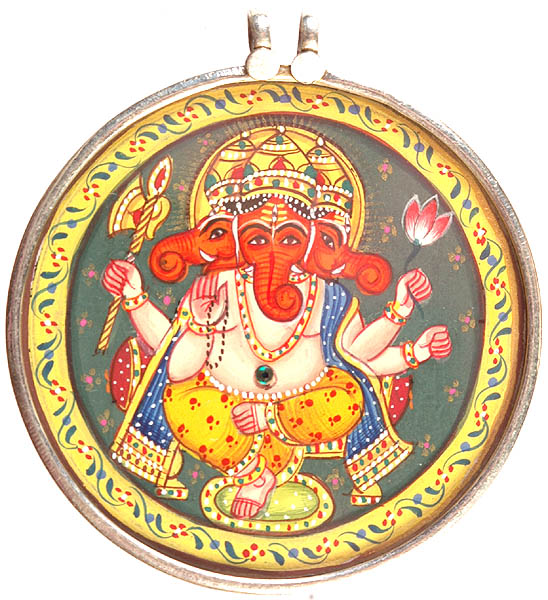 Three-headed Ganesha Pendant