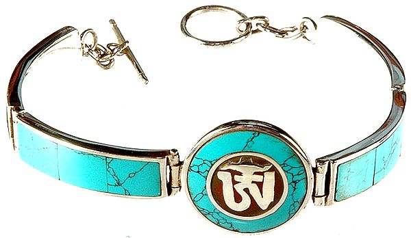 Tibetan Om (AUM) Inlay Bracelet