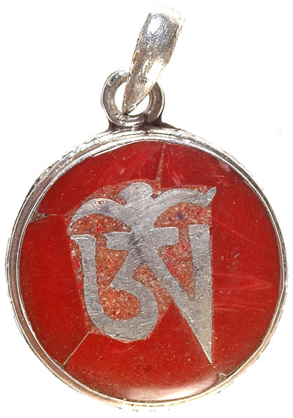 Tibetan Om (AUM) Inlay Pendant