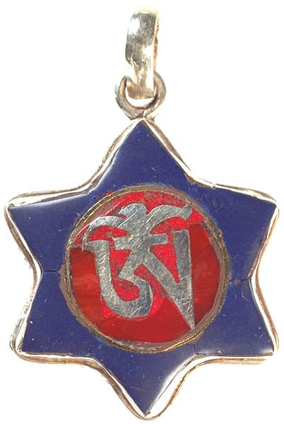 Tibetan Om (AUM) Inlay Star Pendant